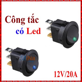 Công tắc bập bênh có LED 12V/20A