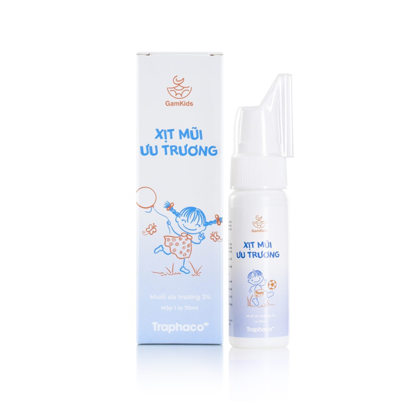 Xịt mũi Ưu Trương Gamkids giúp hỗ trợ thông mũi