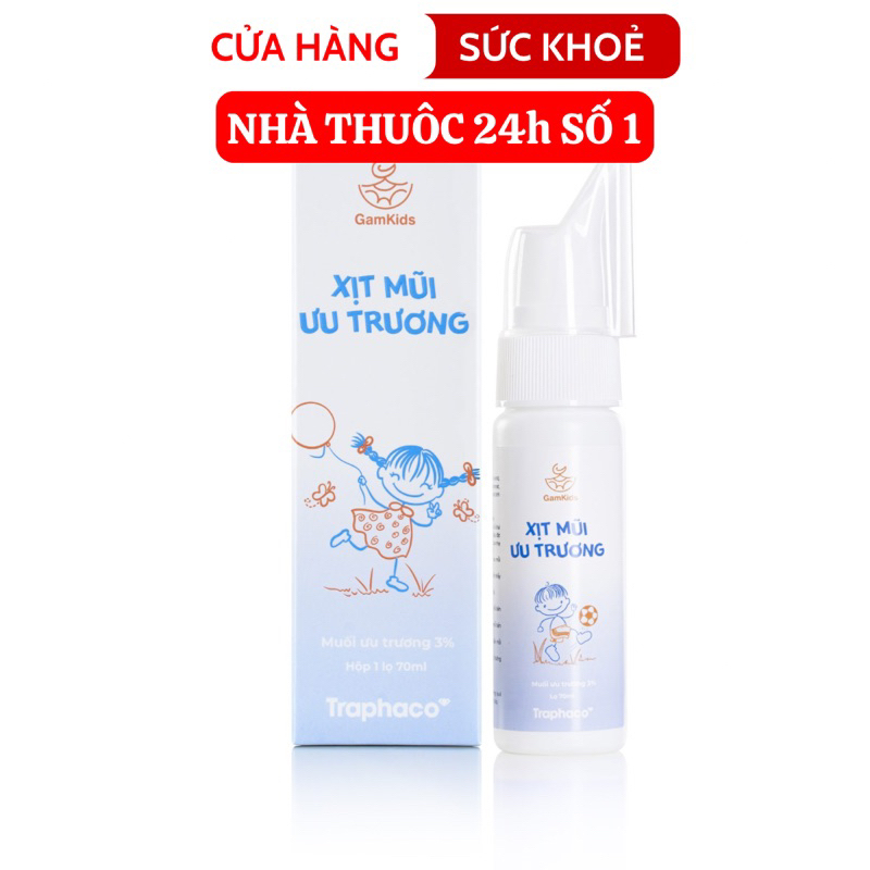 Xịt mũi Ưu Trương Gamkids giúp hỗ trợ thông mũi