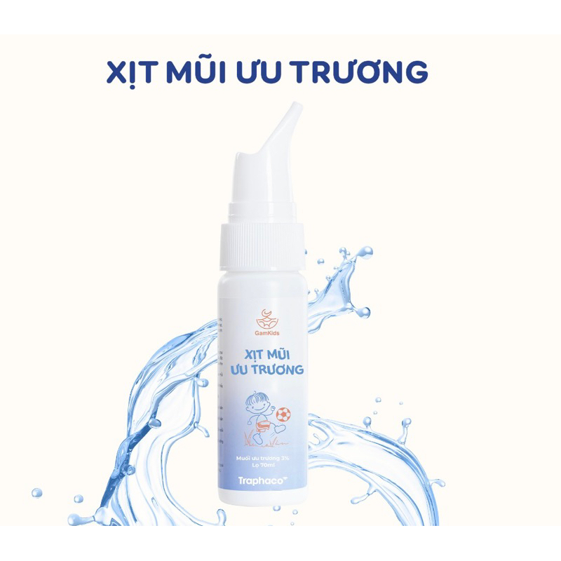 Xịt mũi Ưu Trương Gamkids giúp hỗ trợ thông mũi