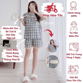 [BEST SELLER] ( 40kg - 85kg ) Đồ Bộ Bầu Và Sau Sinh , Cộc Bèo 2 Cúc , Đũi Lụa Hàn ,Siêu Mát Nhẹ Tênh