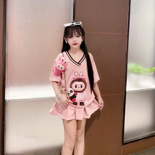 Sét váy có lót Quần xếp ly LaBuBu cho bé từ 10-45kg. Chất cotton đẹp cho bé gái