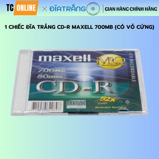 Đĩa trắng CD-R Maxell 700MB có vỏ hàng sản xuất Đài Loan (SL: 1 cái)