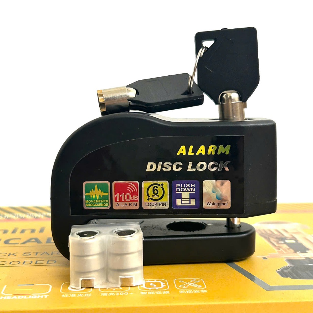 Ổ Khoá Chống Trộm Càng Phanh Đĩa Xe Máy Có Còi Báo Động Chống Trộm Alarm Disc Lock Mã ST1