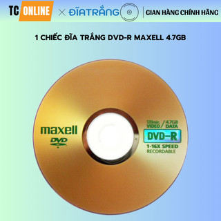 Đĩa trắng DVD-R Maxell 4.7GB loại tốt Xuất xứ Đài Loan (Số lượng tính: 1 cái)