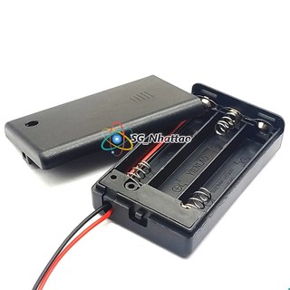 Hộp đựng pin AAA 1.5v có công tắc bật/tắT bằng nhựa