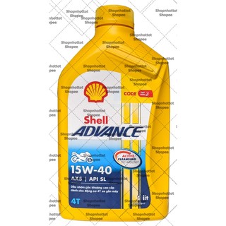 Dầu nhớt xe máy xe số shell advance ax5 15w40 1000ml - shopnhottot