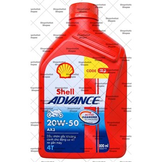 Dầu nhớt xe số shell advance ax3 20w50 800ml - shopnhottot