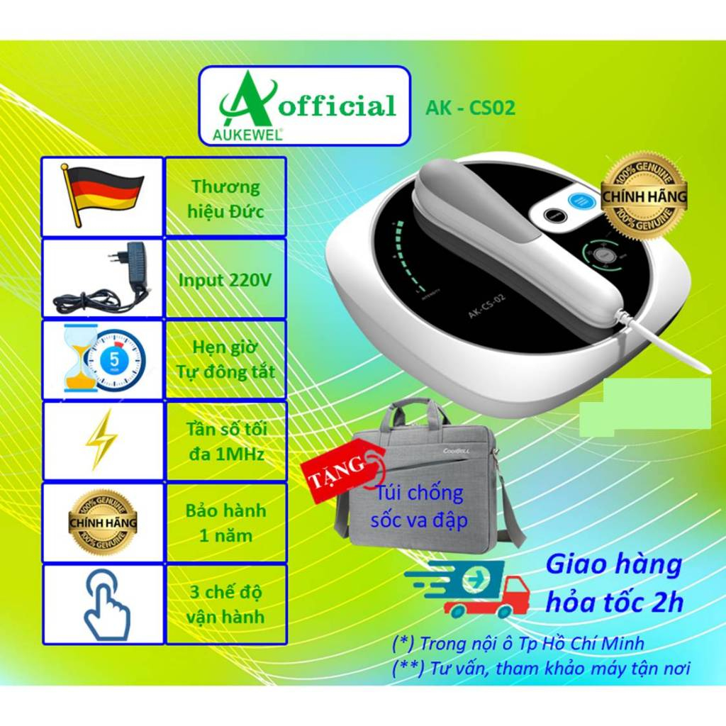 Máy trị liệu tần số siêu âm Aukewel AK-CS02 | Thương hiệu Đức | Thông tắc tia sữa, đau cổ vai gáy