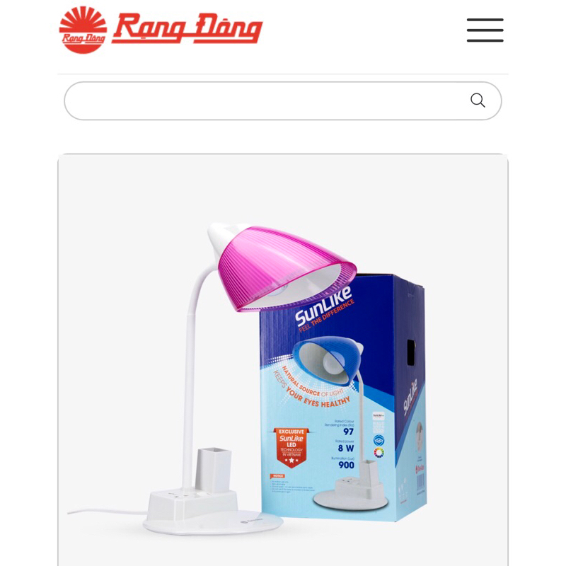 Đèn bàn học có hộp cắm bút Rạng Đông LED bảo vệ thị lực RD-RL-40 8W (OC-OB), BH 24 thán