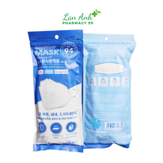Khẩu trang y tế KF94 Tanaphar túi 10 chiếc date 4/25