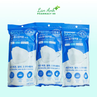 Khẩu trang y tế KF94 Tanaphar túi 10 chiếc date 4/25