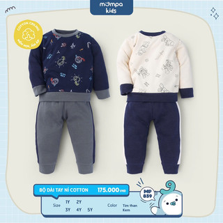 Bộ Mompa dài tay cho bé trai bé gái