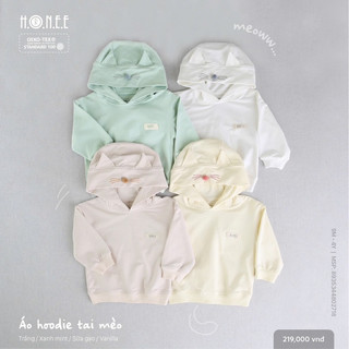 Áo hoodie Hrnee nỉ da cá cho bé 6m đến 4y