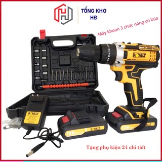Máy Khoan Pin Bắn Vít DEWAT 72V - 2 Pin Chuẩn - Full Phụ Kiện 24 Chi Tiết - 100% Lõi Đồng