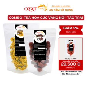 Combo trà hoa cúc vàng nở táo đỏ trái loại 1 giúp an thần ngủ ngon | OZAT FOOD