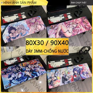 Tấm lót chuột chống nước, bàn di chuột mouse pad game SIZE lớn HONKAI IMPACT