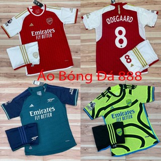 Bộ Quần Áo Bóng Đá CLB Arsenal 23/24 - Chuẩn Mẫu Thi Đấu - Vải Polyester Gai Thái Cao Cấp
