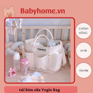 [SILE LỚN] Túi tote vải canvas đa năng VegieBAG cao cấp - túi xách bỉm sữa, đi chợ, picnic(40x30x18cm) có quai đeo