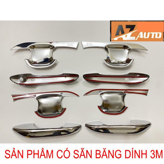 Bộ ốp tay nắm, hõm cửa xe Hyundai Grand i10 đời 2021-2024 - mạ Crom(Hàng cao cấp)