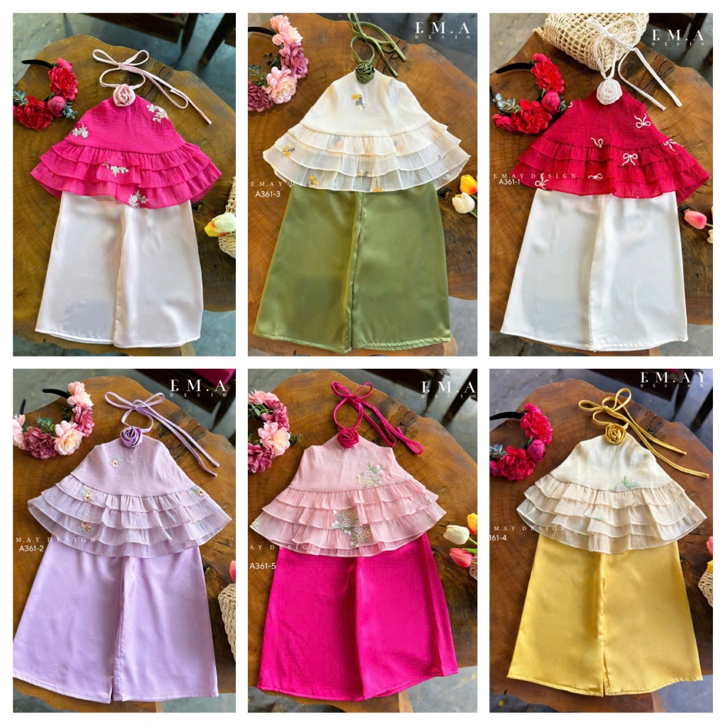A361 Set Yếm đào và quần dài -ZUN Kids