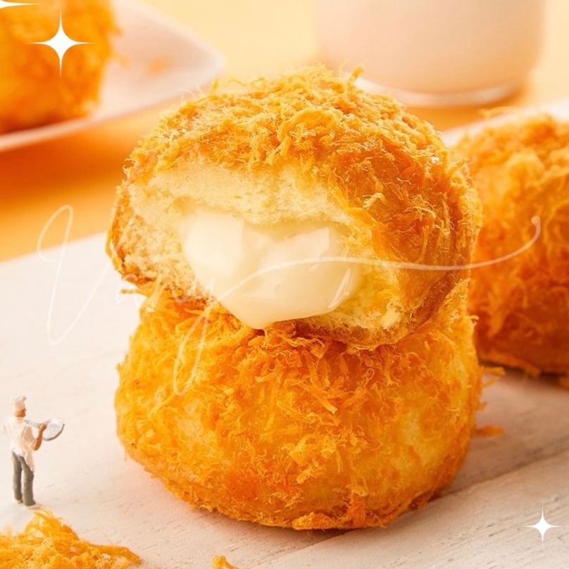 Bánh Ruốc Chà Bông Nhân Kem Phô Mai, Bánh Ruốc Chà Bông Nhân Kem Rong Biển, Bánh Nội Địa Trung