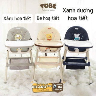Ghế ăn dặm Tobe trơn/ hoạ tiết mẫu mới