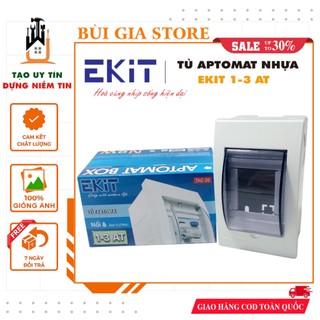Tủ Aptomat Ekit 1-3 AT - Tủ chứa 1 át đôi hoặc 3 át đơn (lắp nổi hoặc âm tường)