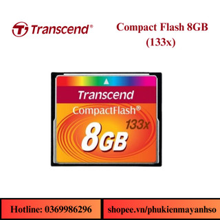 Thẻ nhớ Transcend CF Compact Flash 8GB . Sử dụng cho máy ảnh, máy công nghiệp, CNC.