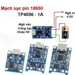 Mạch sạc pin tp4056 cổng usb micro b / type c