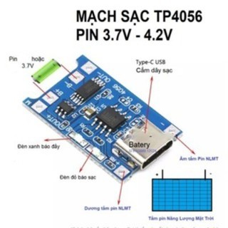 Mạch Sạc Pin TP4056 cổng USB micro B / Type C (Có / Không IC bảo Vệ )
