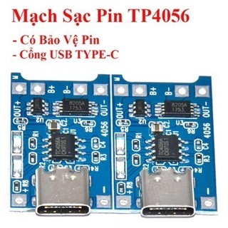 Mạch Sạc Pin TP4056 cổng USB micro B / Type C (Có / Không IC bảo Vệ )