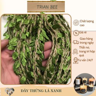 Dây thừng lá xanh - phụ kiện trang trí, gói hộp quà
