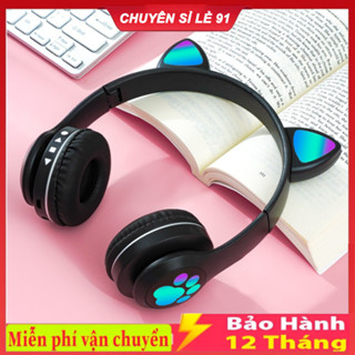 Tai Nghe Mèo 23M / P47M / Y08 / P47 Chụp Tai Bluetooth Không Dây Nghe Nhạc Cực Hay, Bảo Hành 1 Tháng
