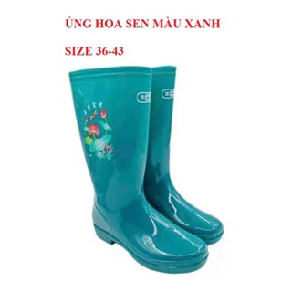 [RẺ VÔ ĐỊCH] Ủng lao động cho nữ màu xanh size 36-43, ủng bảo hộ lao động, ủng hoa sen