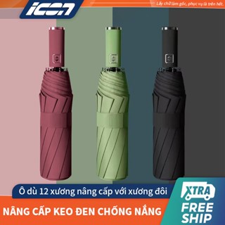 Ô Dù Tự Động ICON - Dù Che Nắng 12/24 Xương Chống UV, Gấp Gọn Tiện Lợi