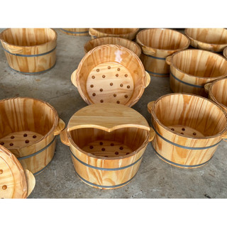 CHẬU GỖ NGÂM CHÂN CÓ HẠT