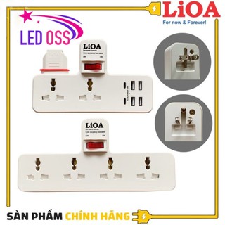  Ổ chia điện đa năng thông minh LIOA 3300W chân cắm 2 chạc sạc nhanh USB TypeC 