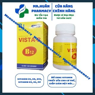 Vista-B B12 (Lọ 100 viên) - Bổ sung vitamin thiết yếu cho cơ thể