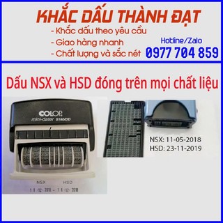 Dấu nsx - ngày tháng năm; hsd - ngày tháng năm