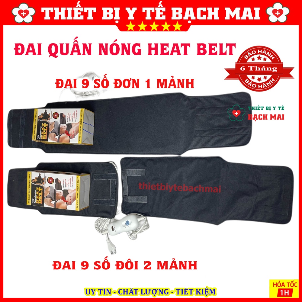 [Tặng Thước Dây] Đai Quấn Nóng Giảm Mỡ LOẠI 1, Chỉnh 9 Cấp Độ Nhiệt [ĐAI ĐƠN,ĐÔI]
