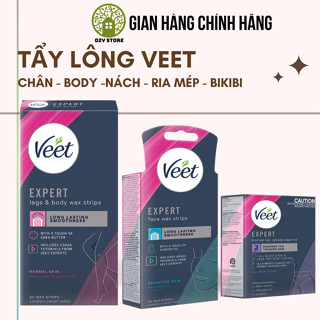 Veet wax strips face - Wax ria mép Veet, Miếng dán tẩy lông mặt VEET dùng cho cơ thể / vùng kín ( VEET wax trips, body)