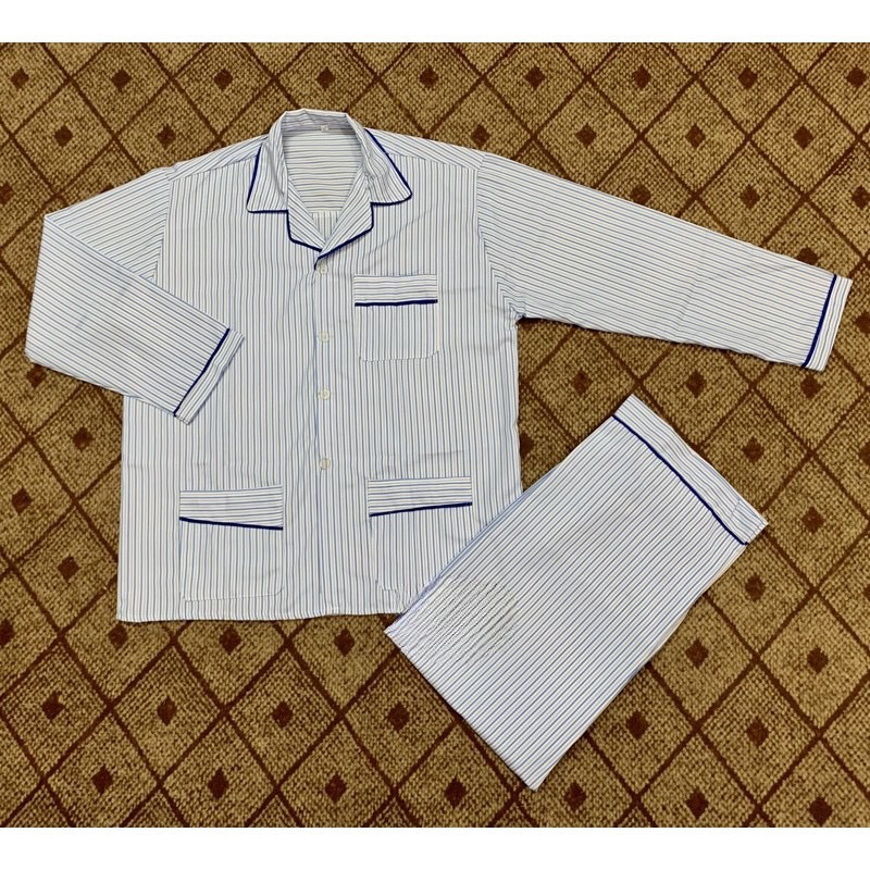 Bộ Kẻ Ông Già, Bộ Pijama Nam Trung Niên, Người Già Vải Kate Hàng Đẹp