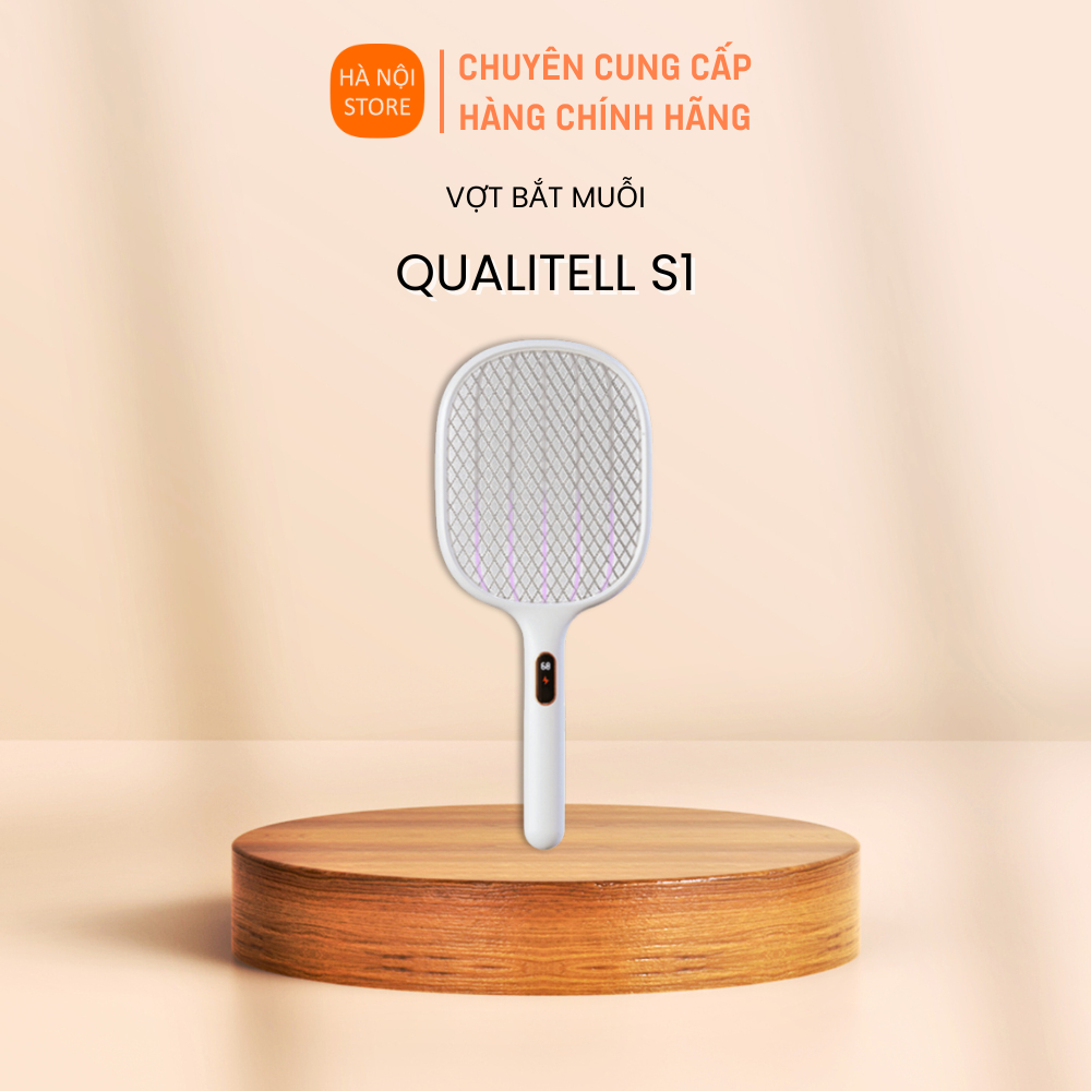 Vợt diệt muỗi, bắt muỗi Qualitell S1, điện áp 3500V, pin 2000mAh, có giá gắn tường