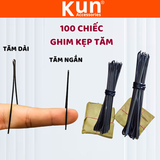 Kẹp tăm làm tóc combo 100c gim chống gỉ chính hãng KUN