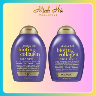 [Bản Thái Nhập Khẩu] Dầu gội xả Biotin Collagen Thick & Full OGX 385ml giúp mái tóc dày hơn, bồng bềnh và chắc khỏe
