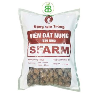 Viên Đất Nung 5-10mm SFARM - Giá thể trồng rau Thủy Canh - Sỏi trang trí chậu cảnh - Giá thể trộn đất trồng cây