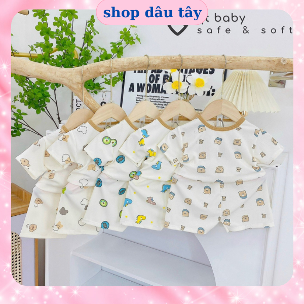 Bộ cộc cho bé quần áo trẻ em đồ bộ bé bộ cộc bé trai bộ bé gái bộ trẻ em thun tăm từ 5-16kg