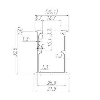 Thanh mini rail 20cm mhôm AL6005