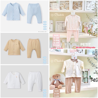 Các mẫu cài thẳng dài Nous vải petit 0-12M